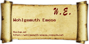 Wohlgemuth Emese névjegykártya