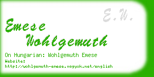 emese wohlgemuth business card